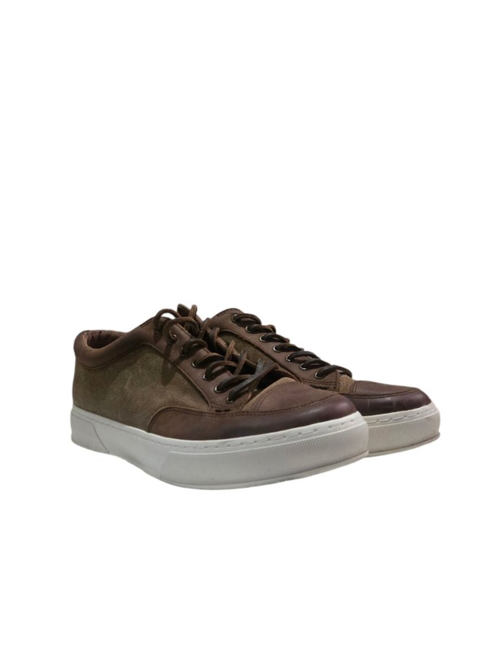 Frye Men's Classic Low Top Sneakers Brown Suede Leather Size 10.5M EUC